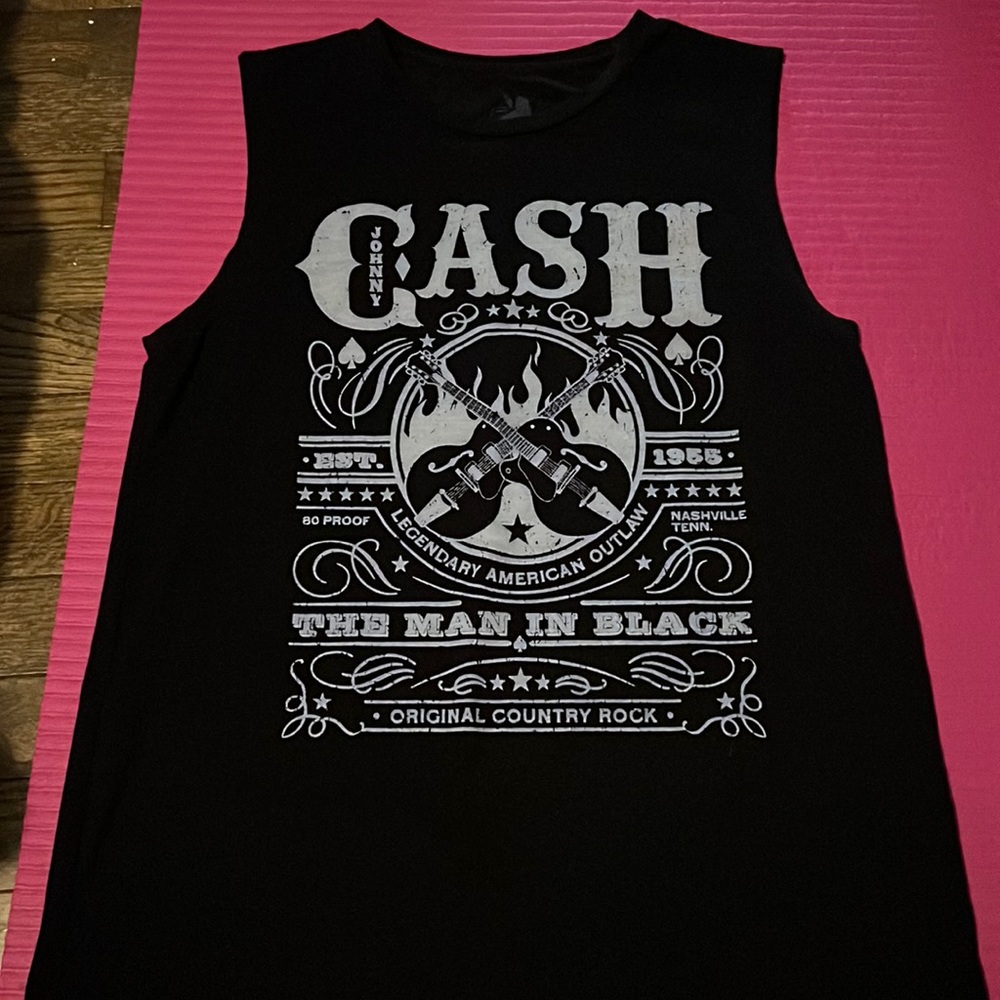 Johnny Cash graphic tank top